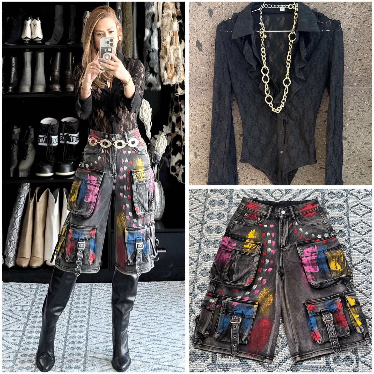 J bermuda Denim print