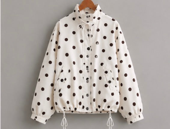 Bomber polka satinada perla