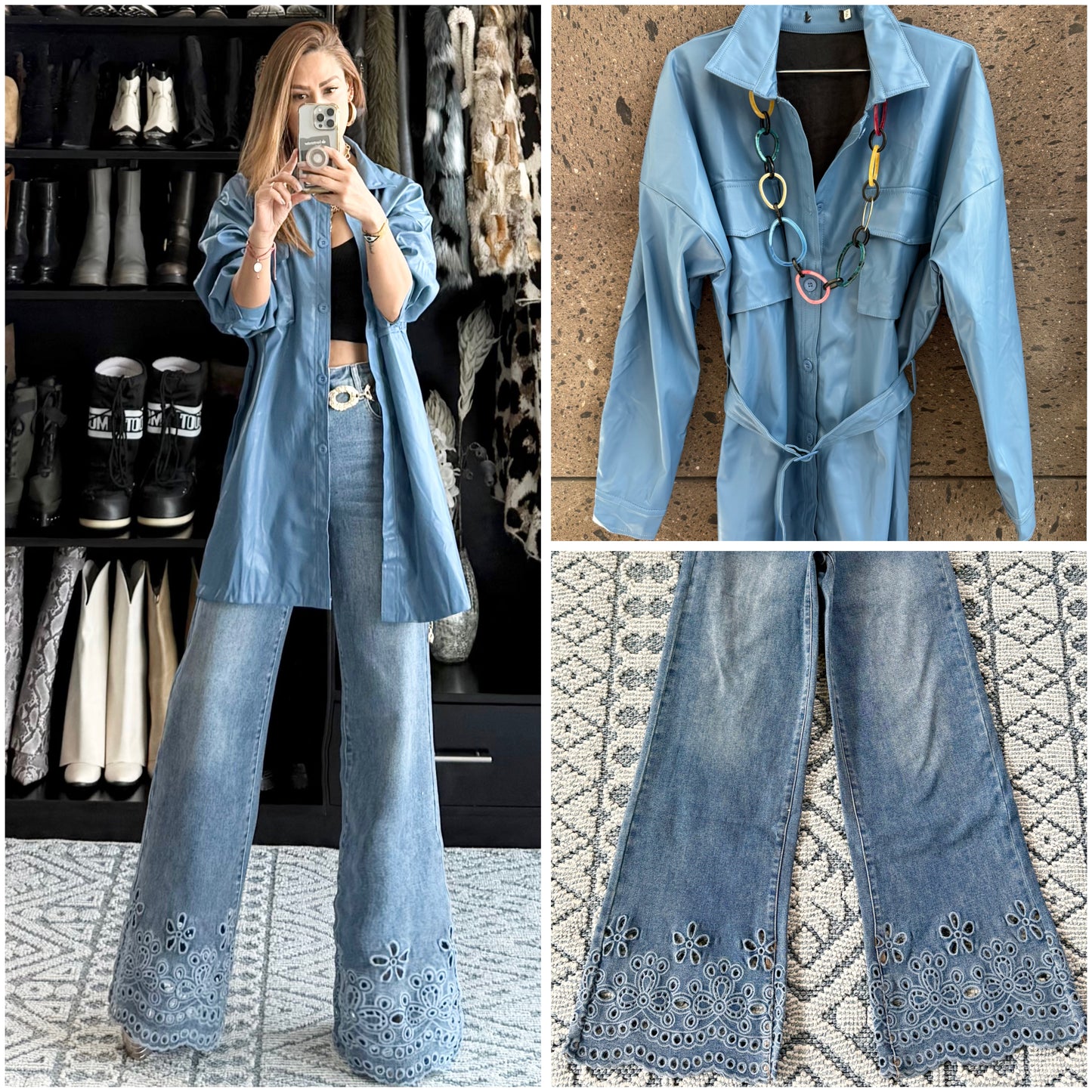 Jeans encaje abajo stretch