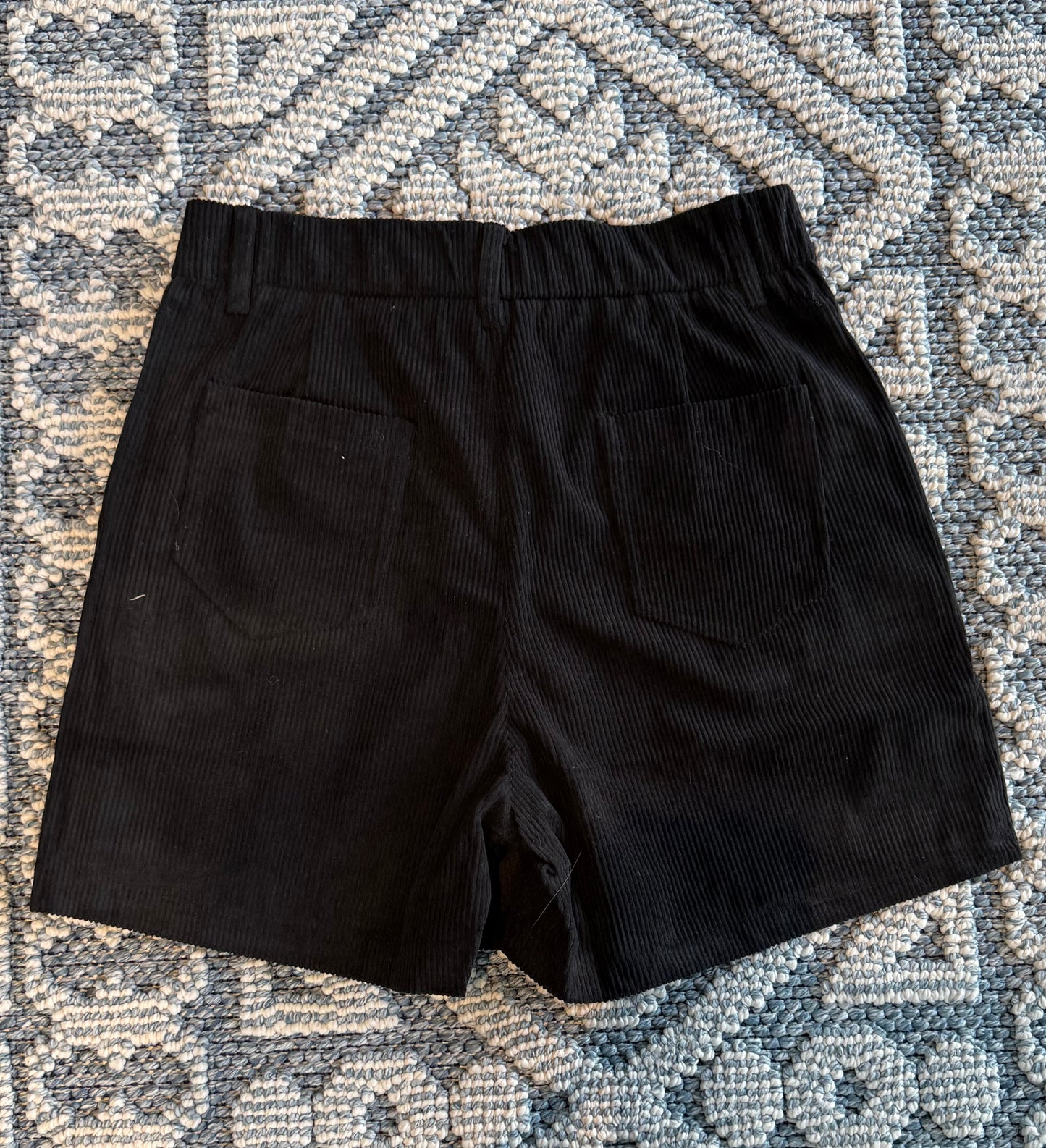 Falda short pana negro