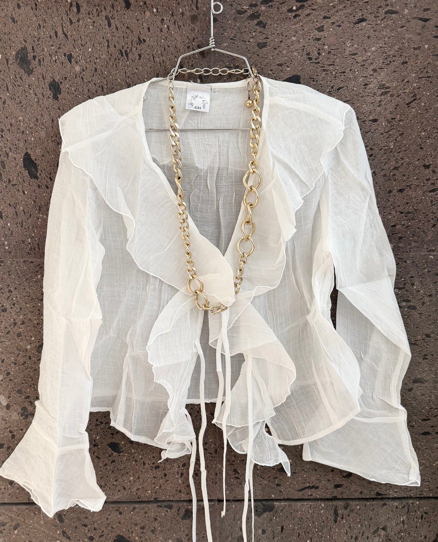 Blusa boho amarre blanca