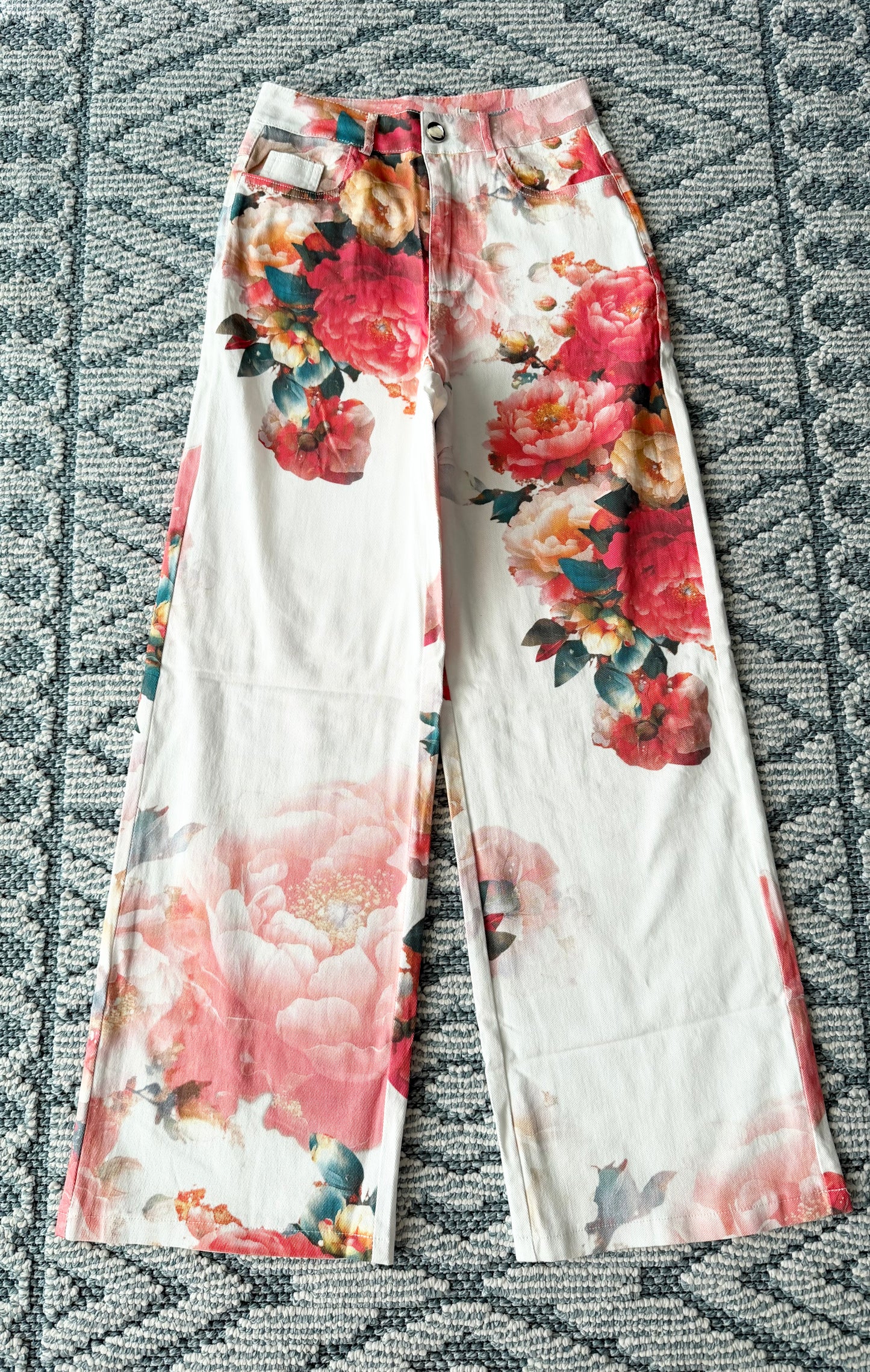 Jeans stretch flores