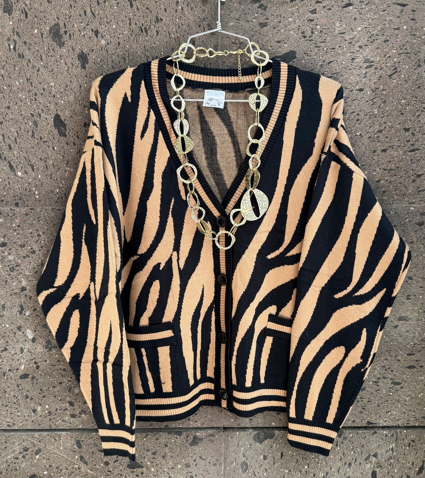 Sweter zebra capuccino
