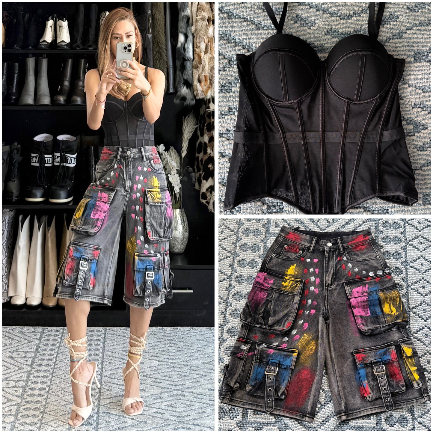 J bermuda Denim print