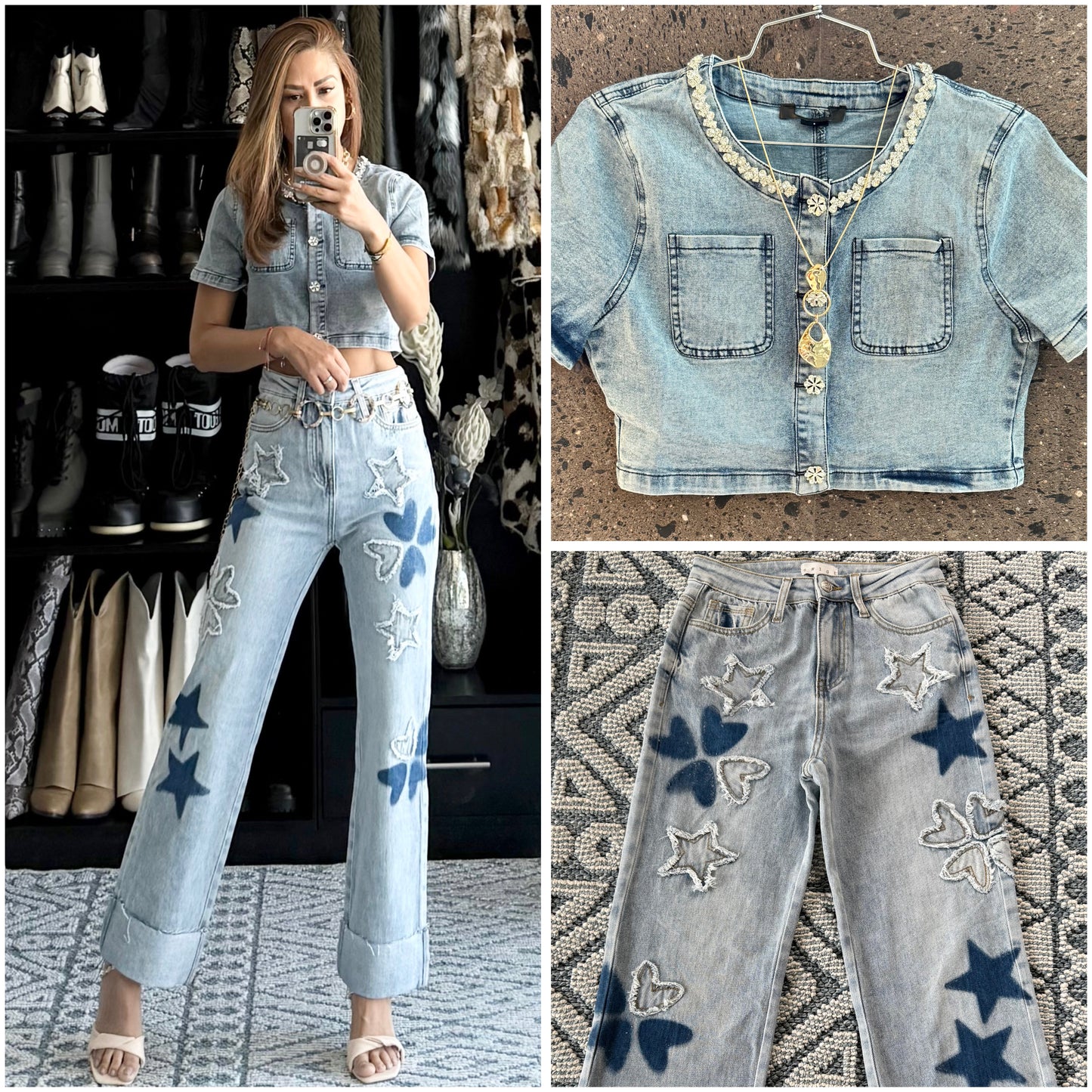 Blusa piedra Denim