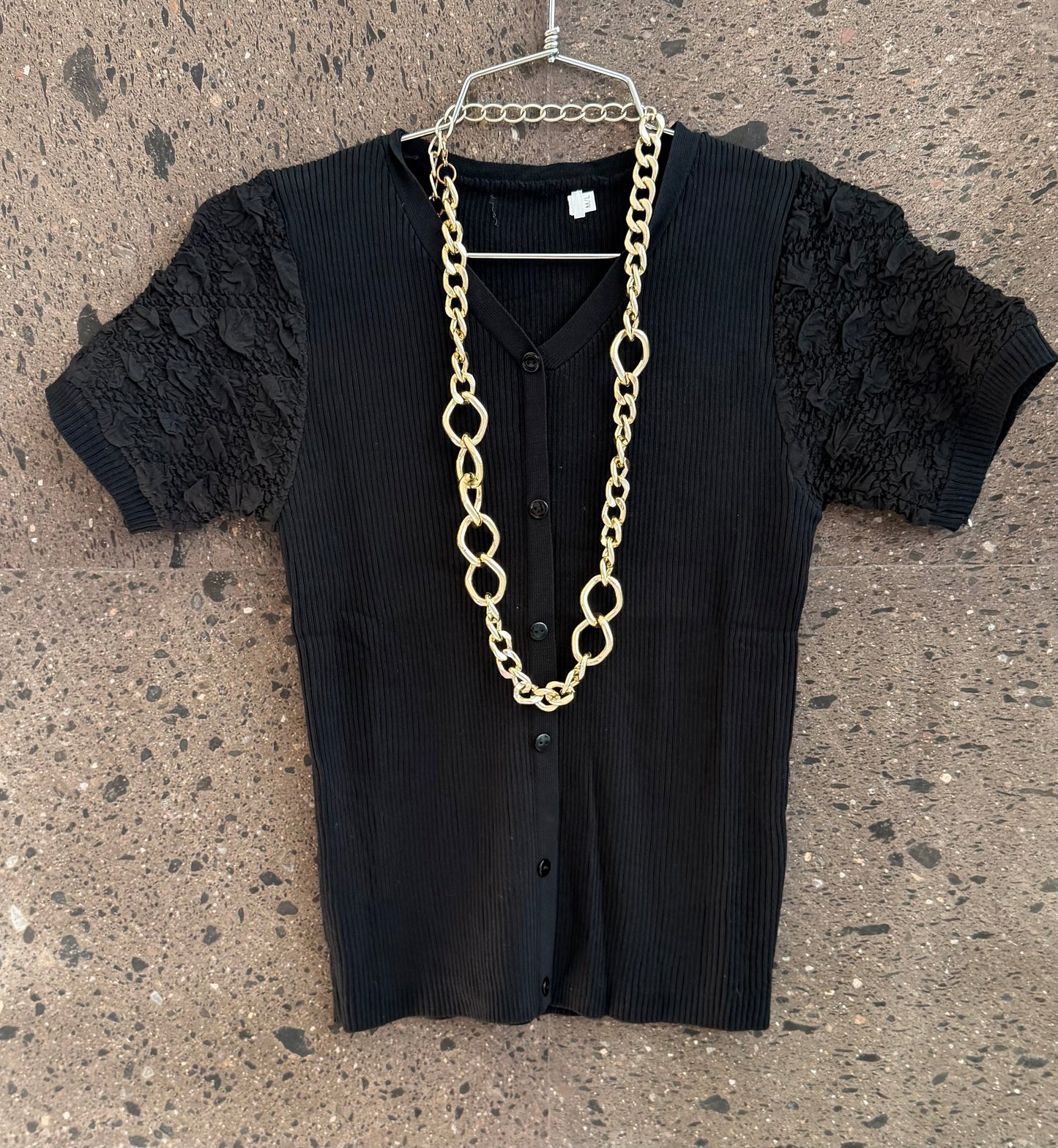 Blusa manga negra
