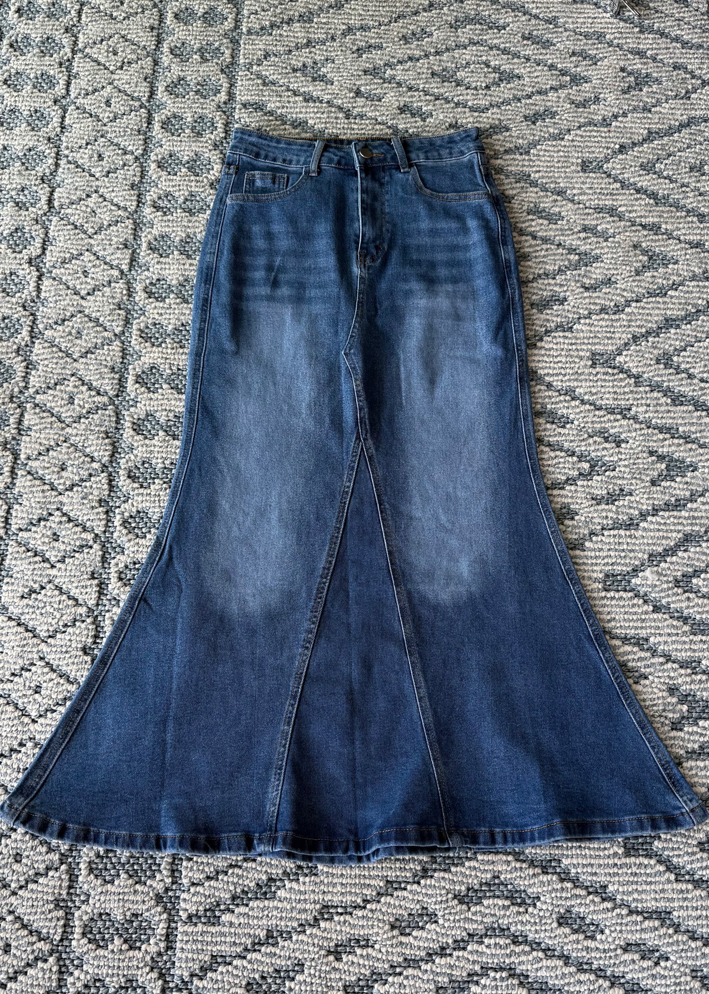 Falda denim stretch oscura