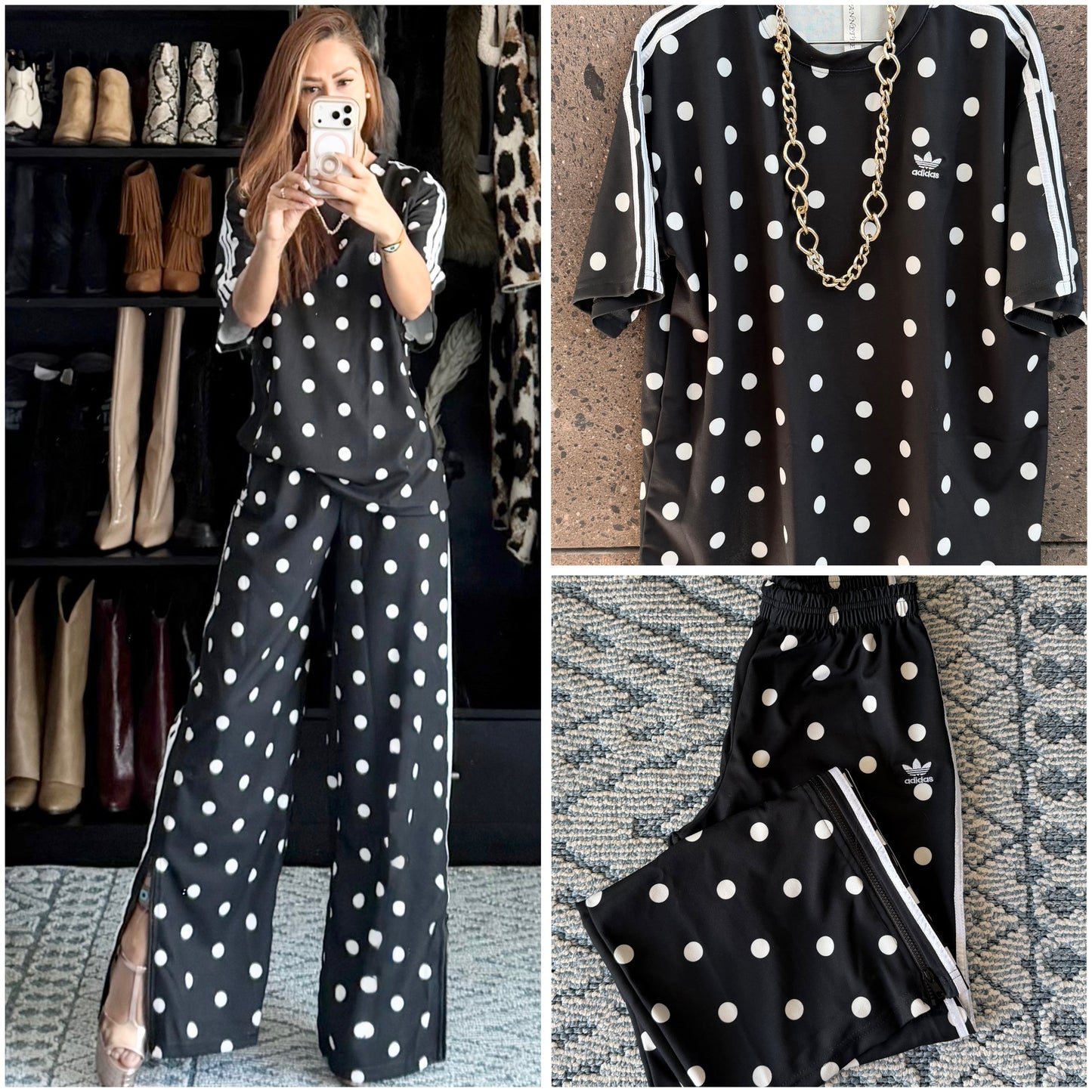 A set Adidas negro