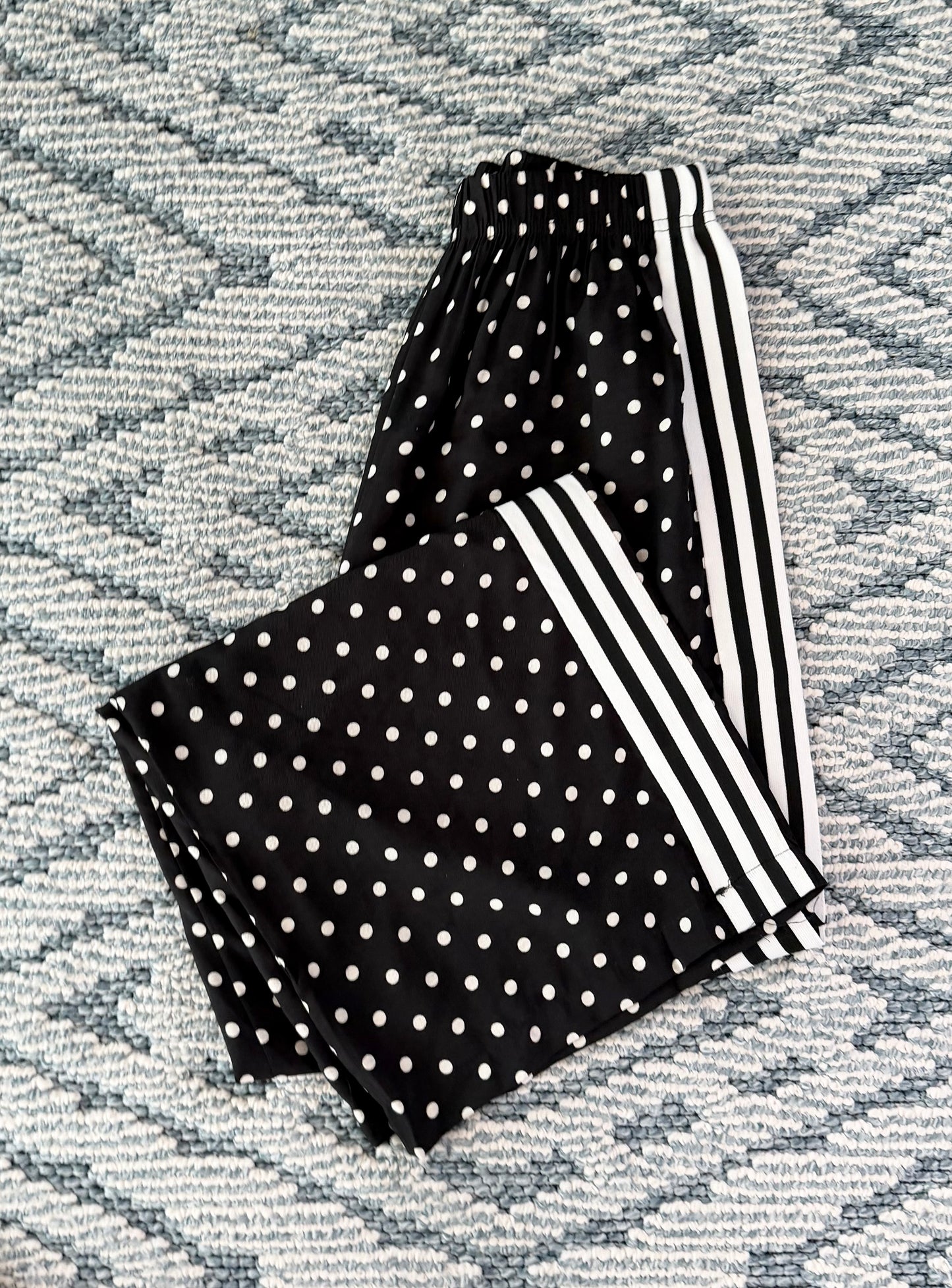 J pantalón polka franja negro