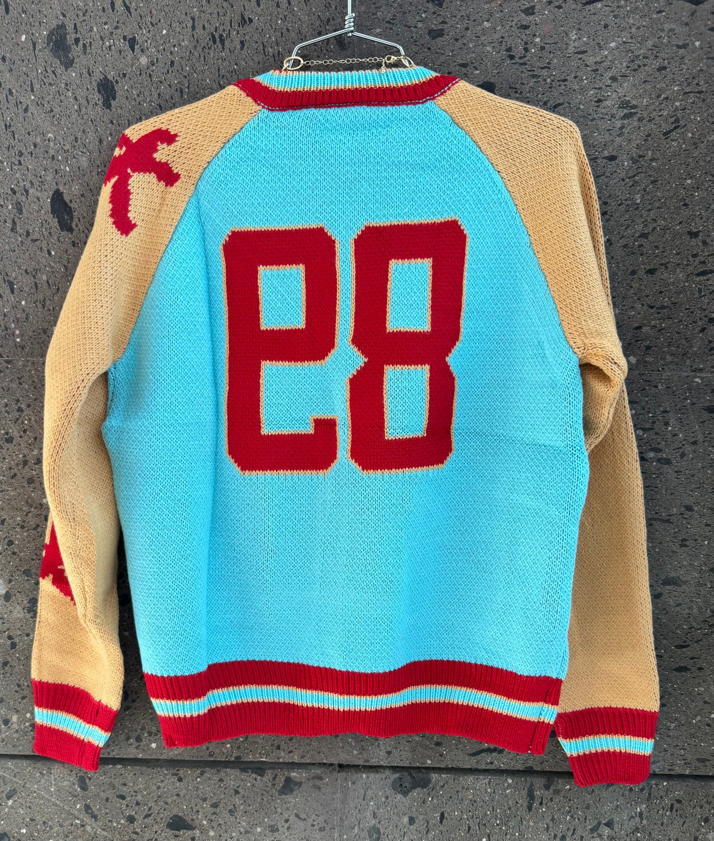 Sweter 89 Aqua rojo