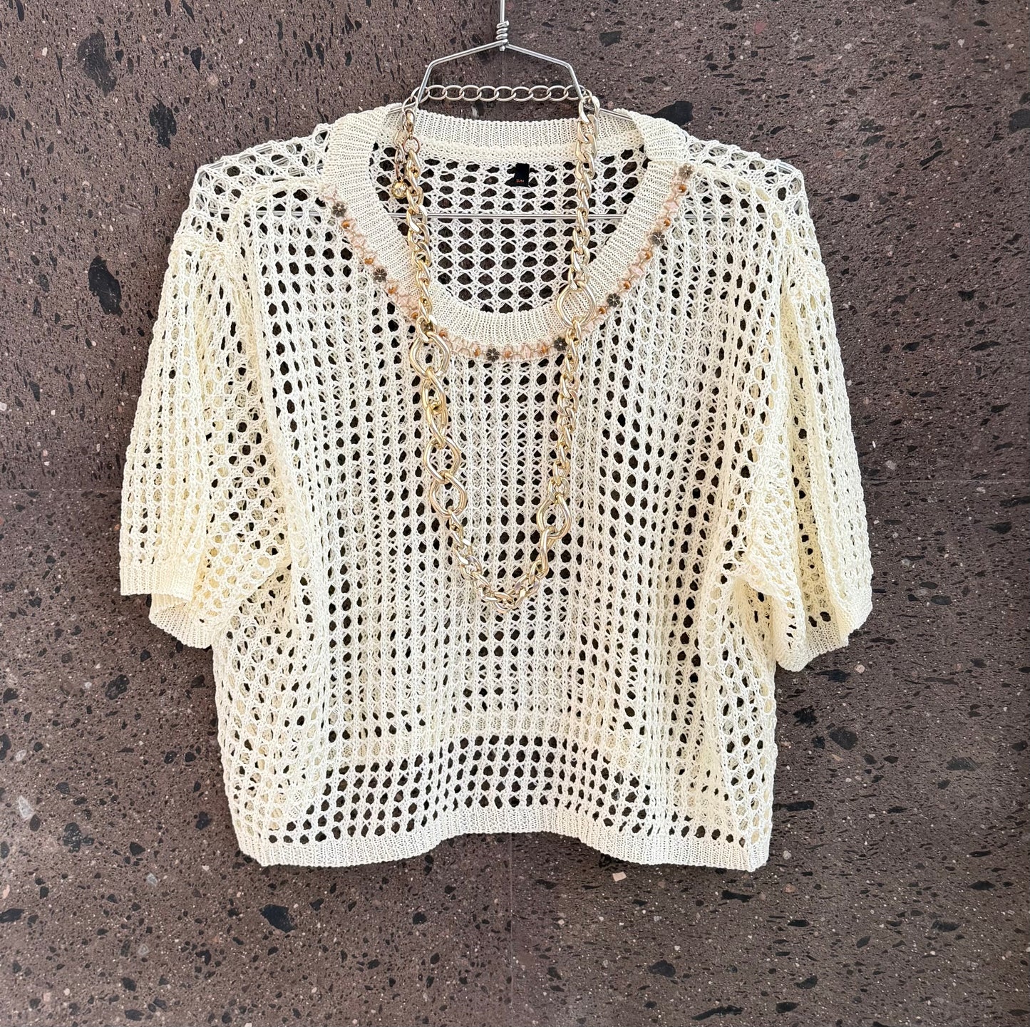 Blusa tejida perla