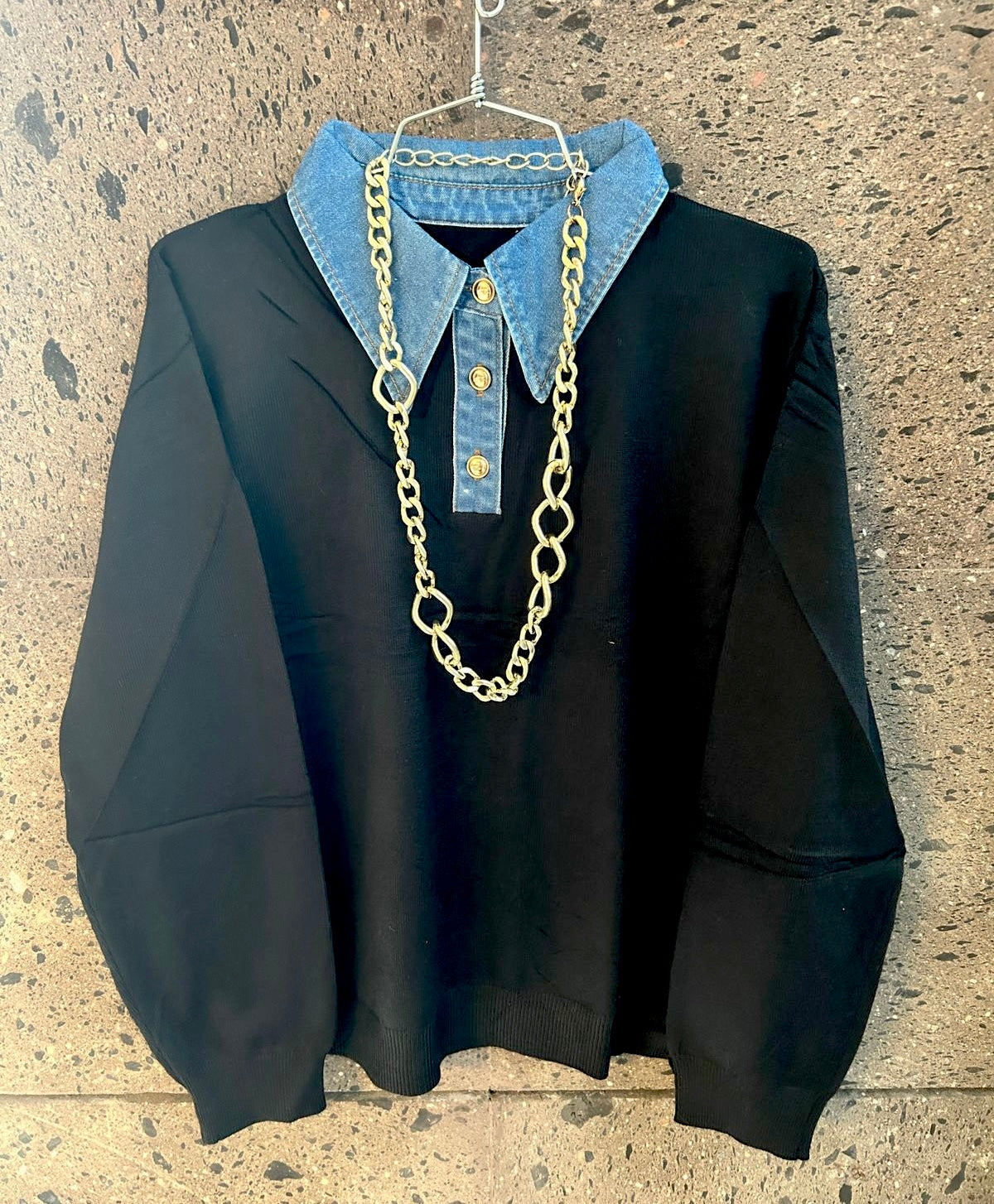 Camisa sweter negro