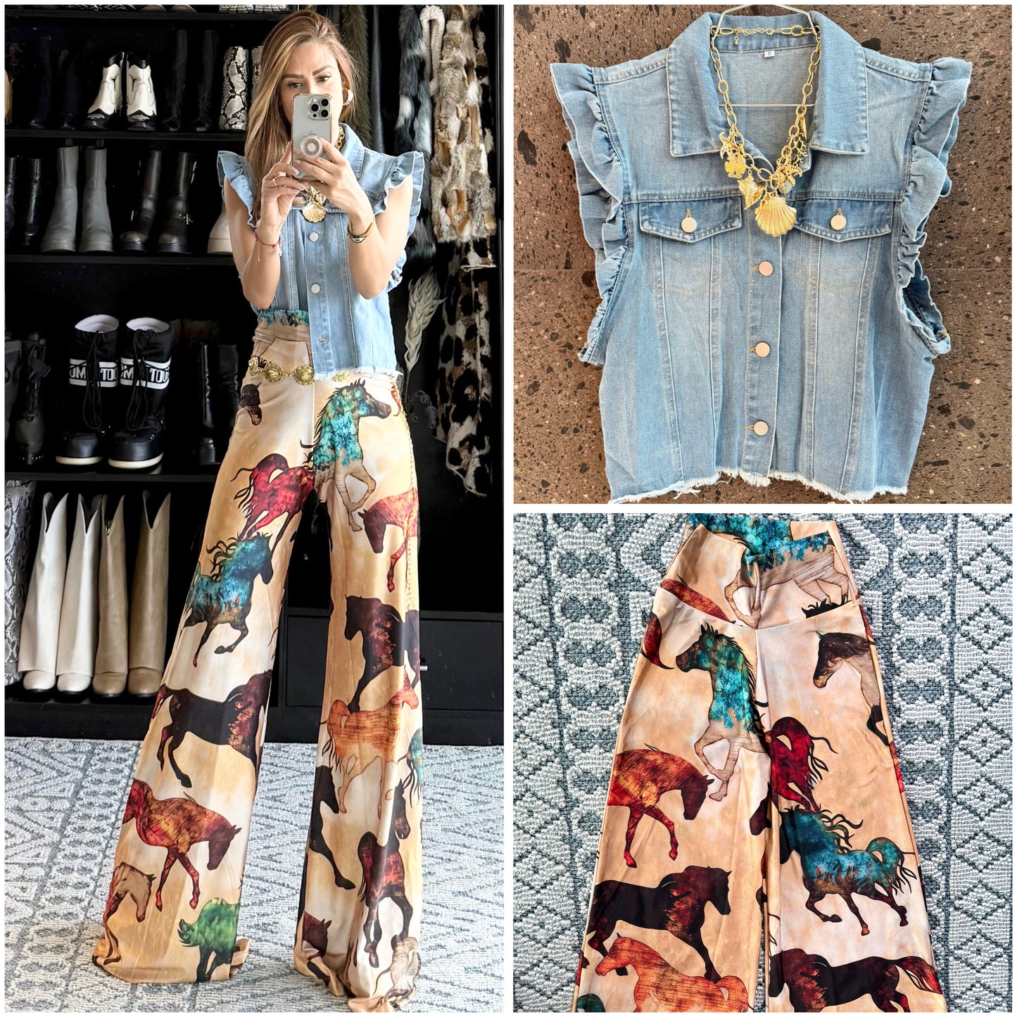 J pantalón caballo