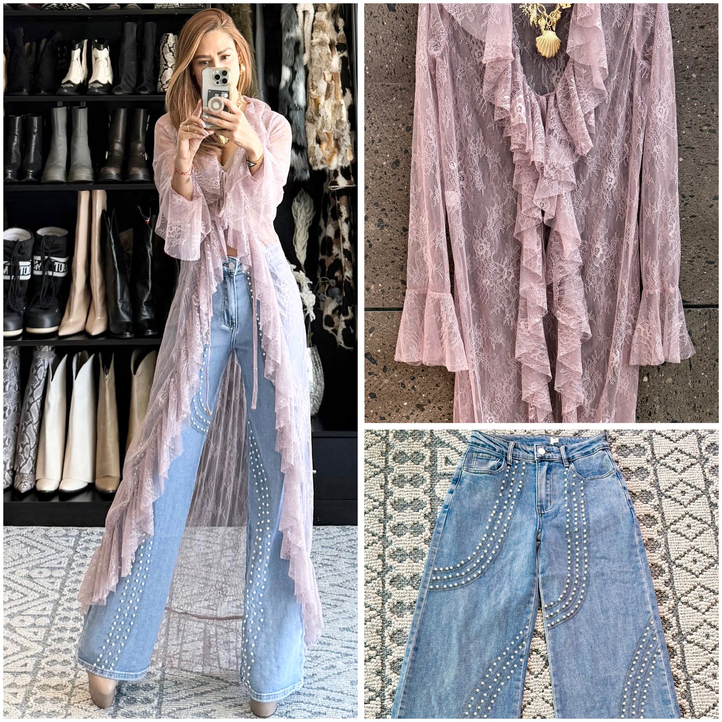 Jeans perlas stretch