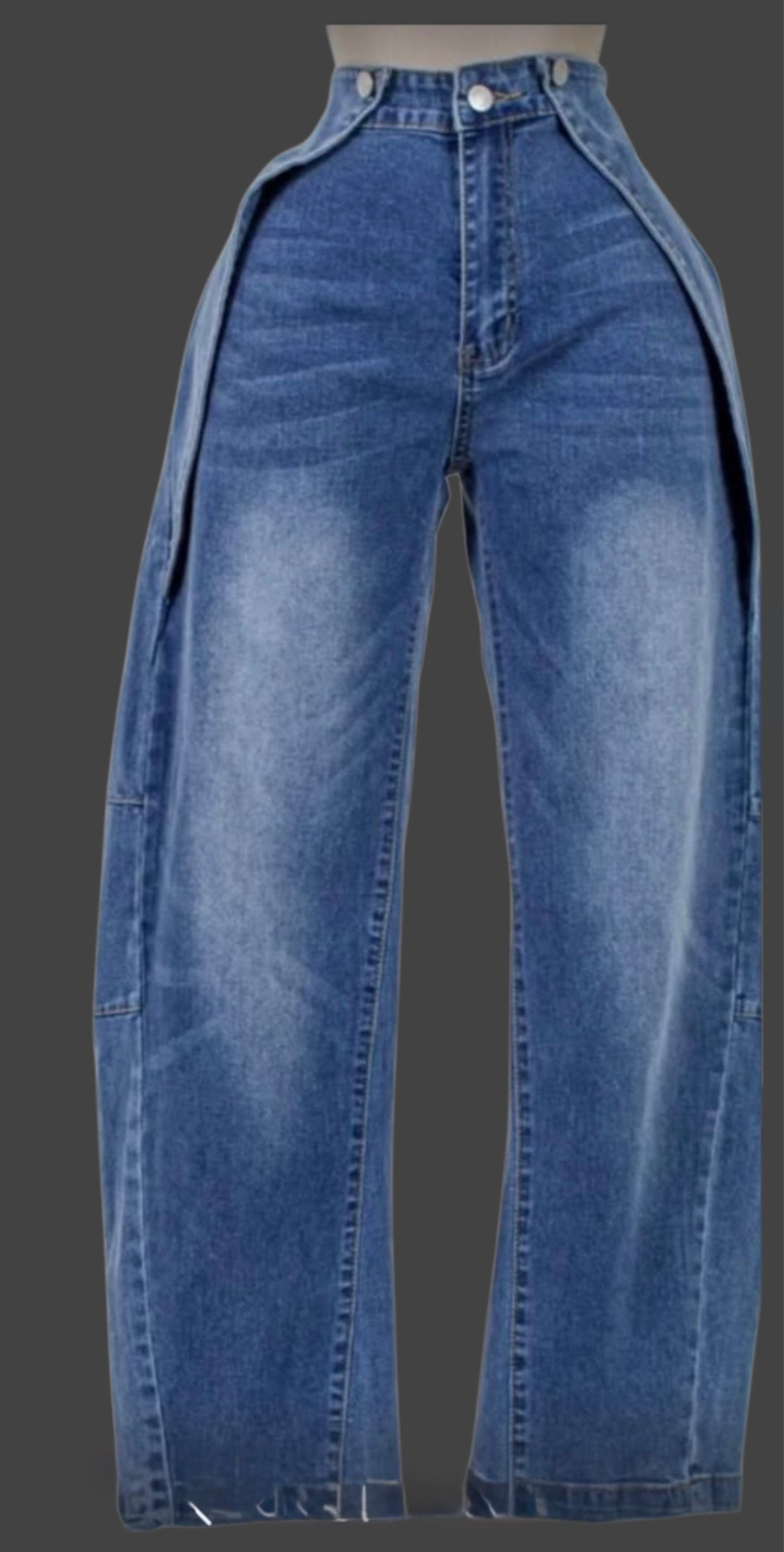 Jeans ballon stretch polaina