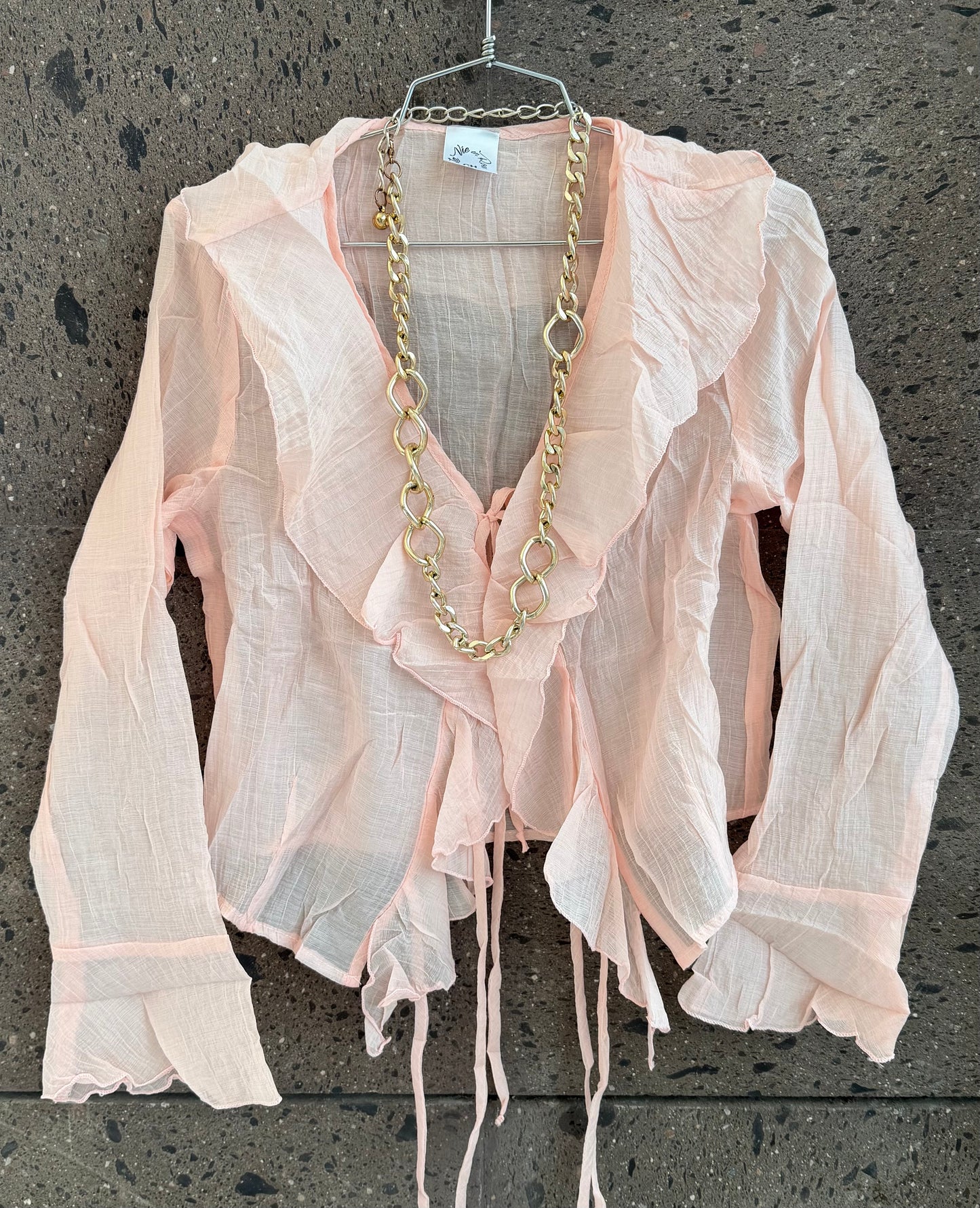 Blusa boho gasa baby Pink