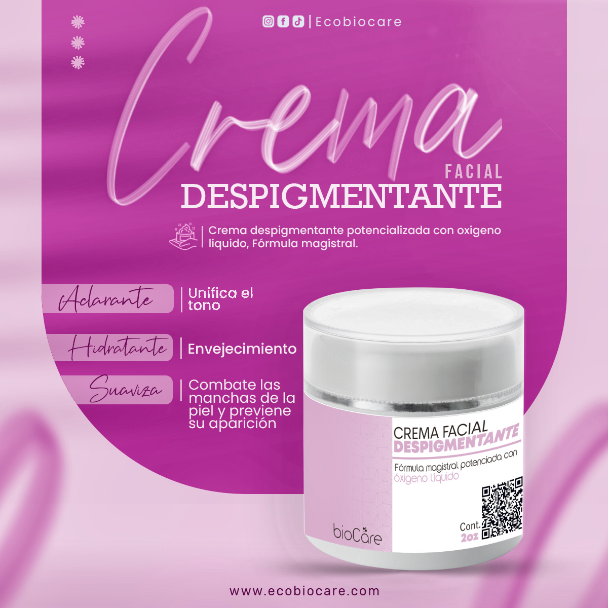 Crema facial despigmentante