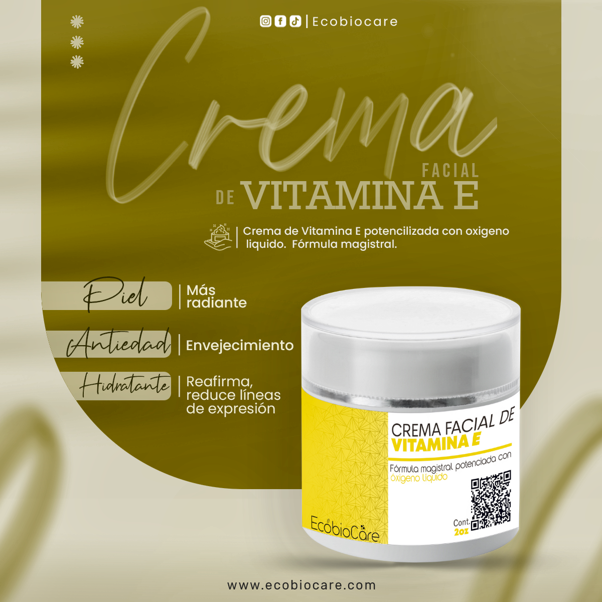 Crema facial de vitamina E