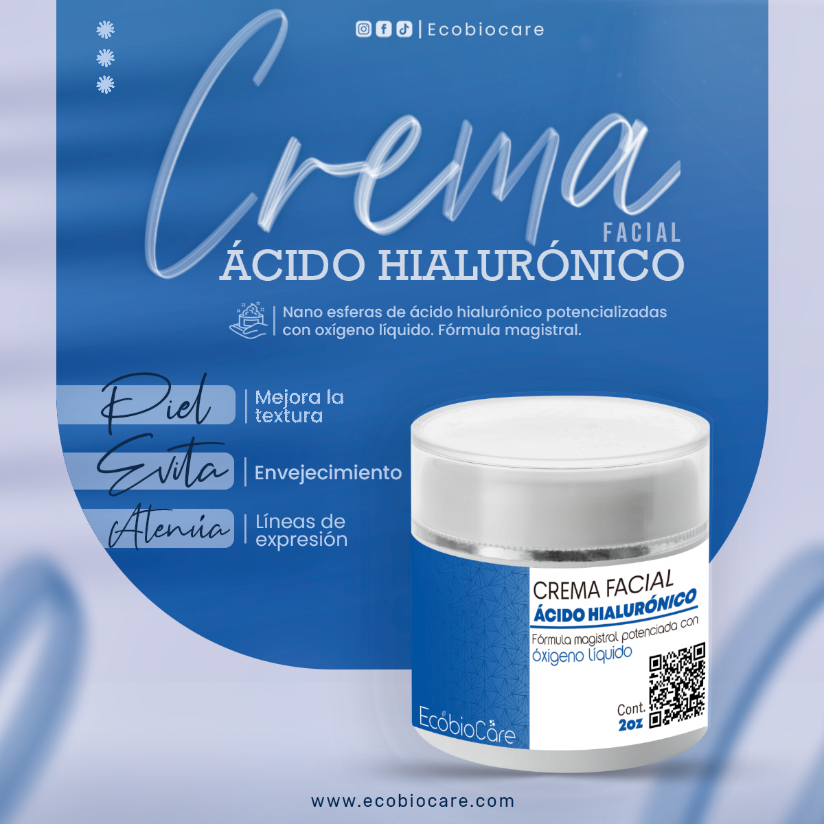 Crema de microesferas de Ácido Hialurónico