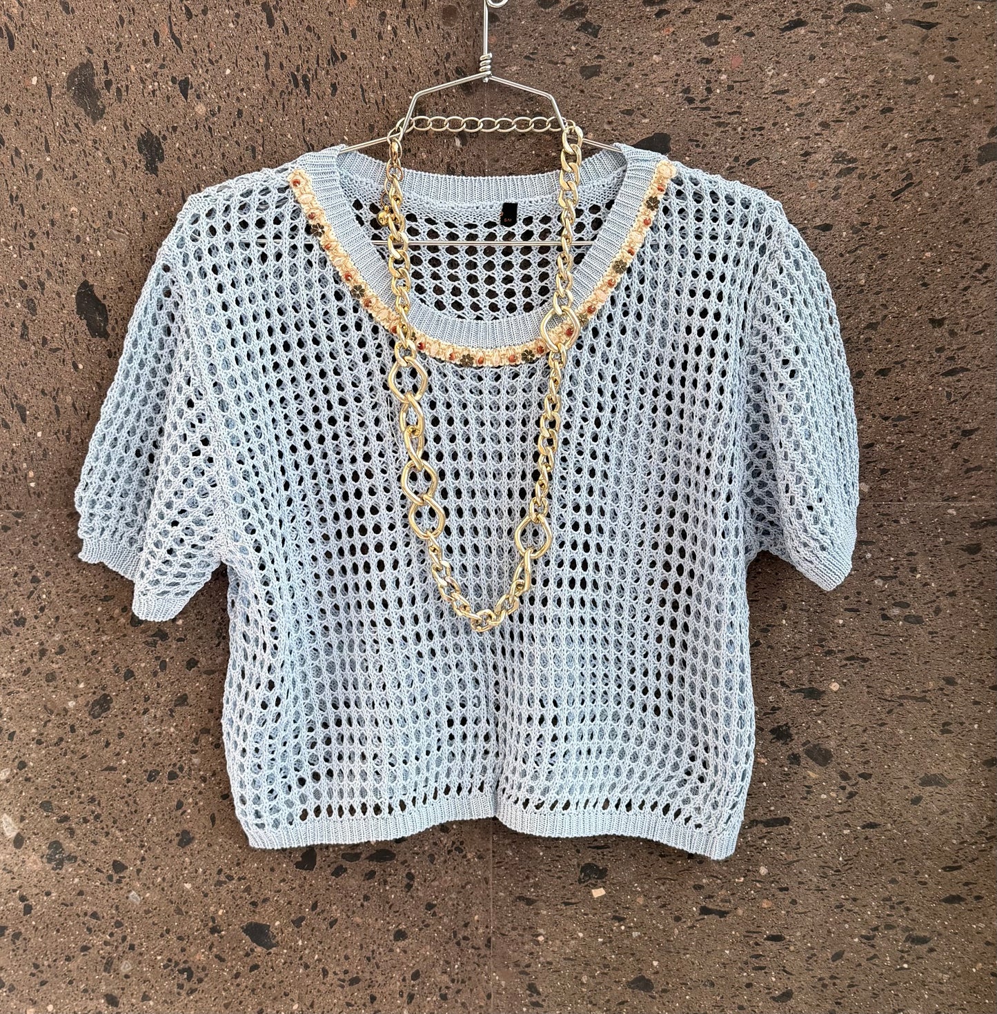 Blusa tejida baby Blue