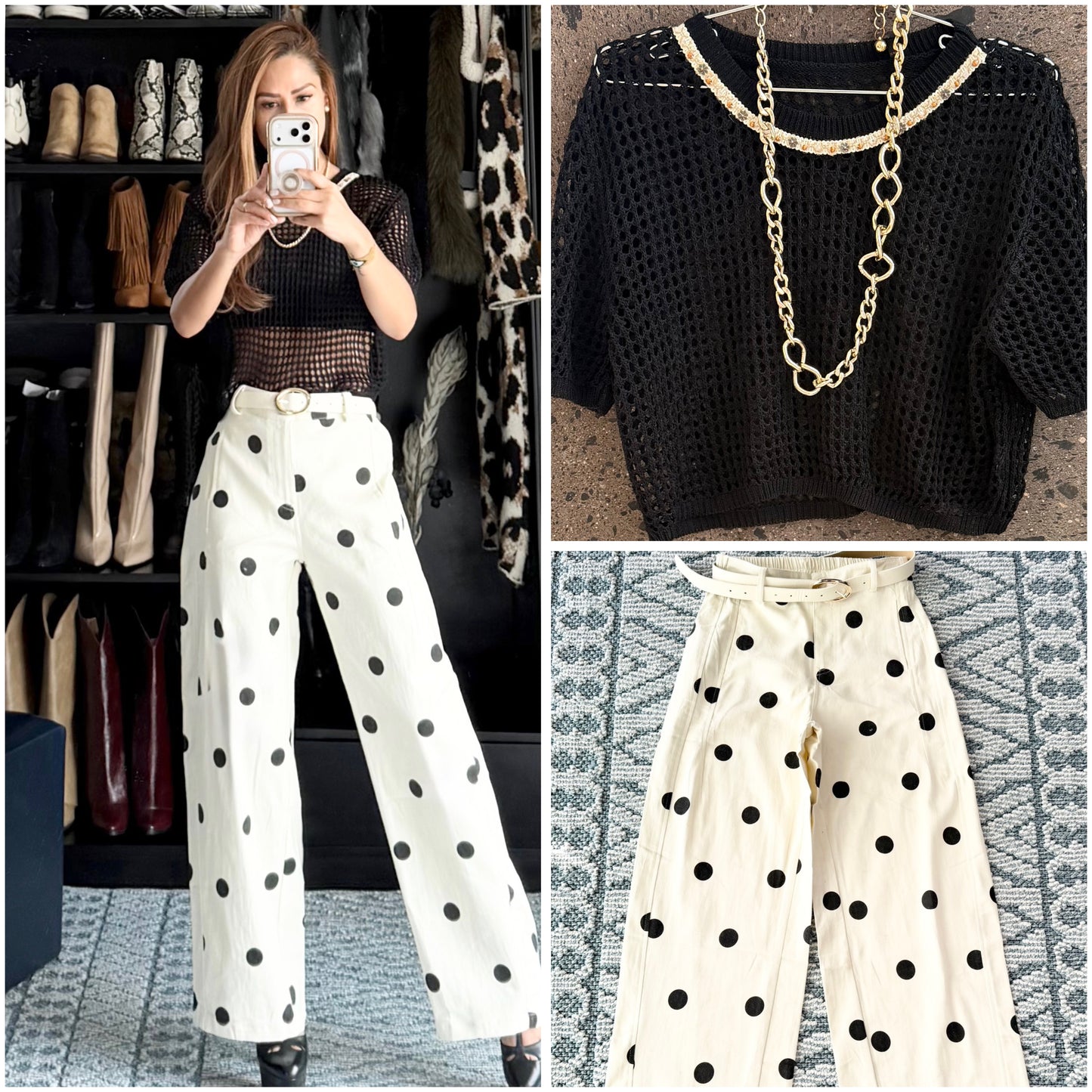 Blusa tejida negra