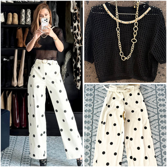 Blusa tejida negra