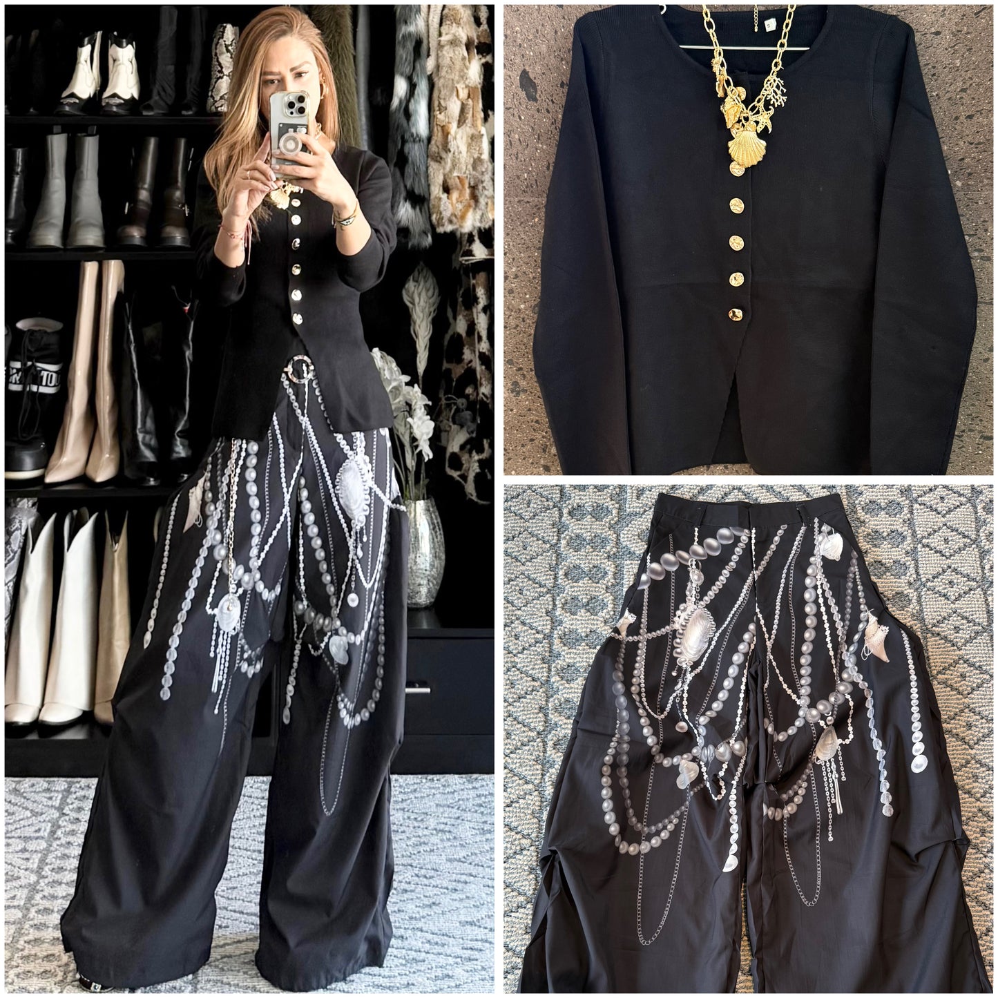 Sweter botón negro
