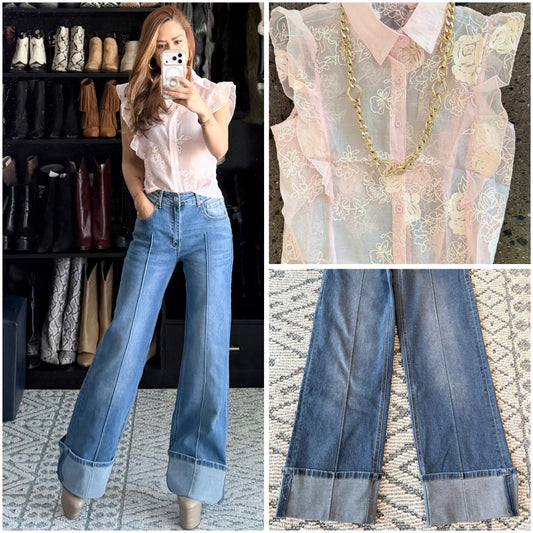 Blusa encaje baby Pink