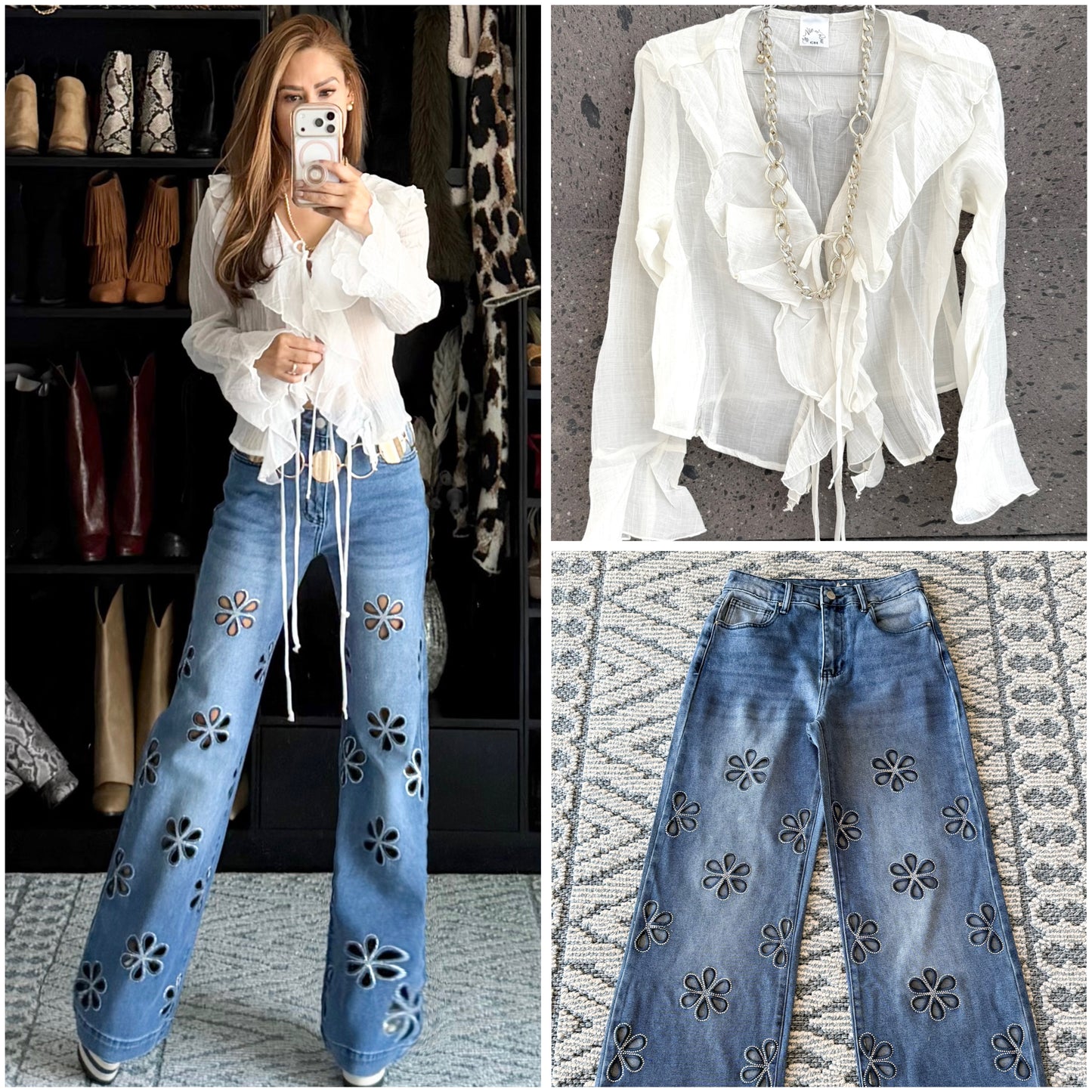 Blusa boho amarre blanca