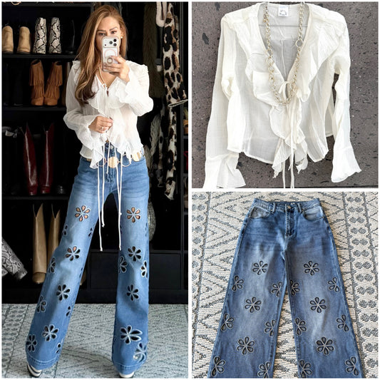 Blusa boho amarre blanca