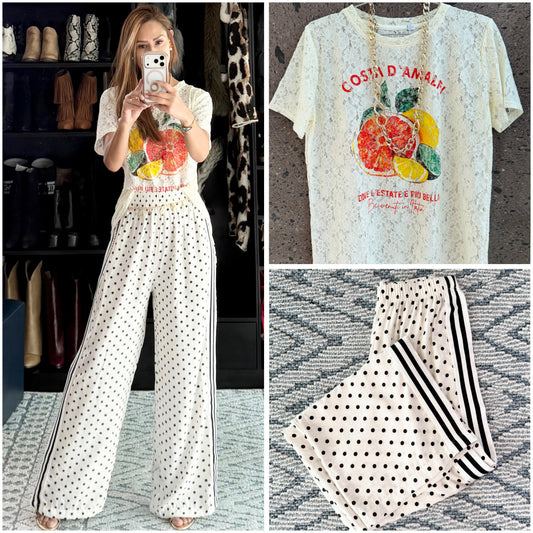 Blusa encaje amalfi butter