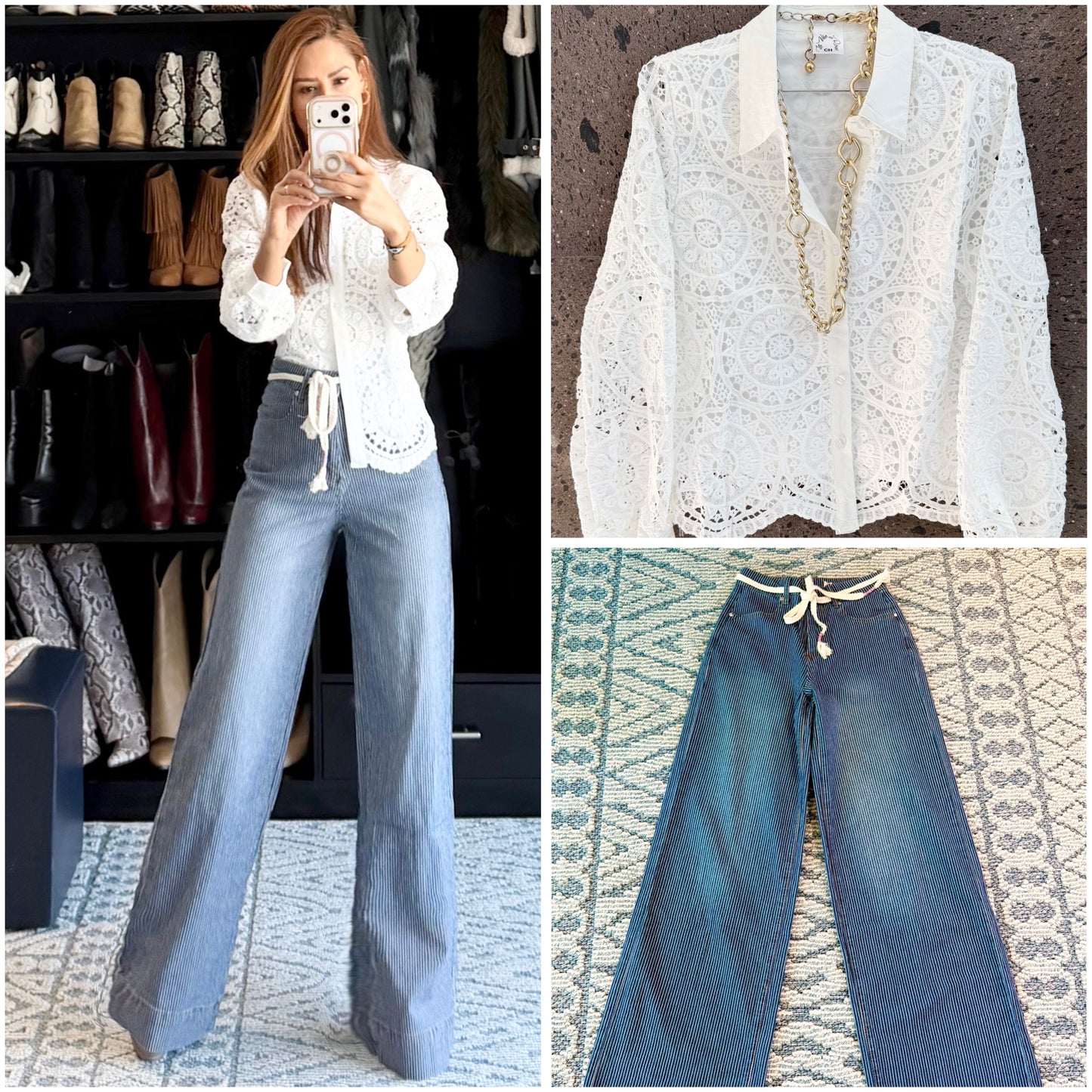 Jeans stripes stretch