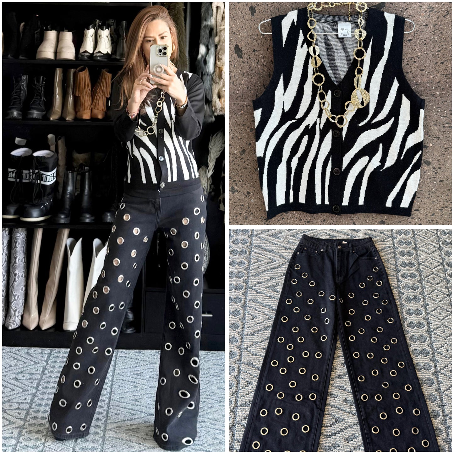 Chaleco zebra blanco