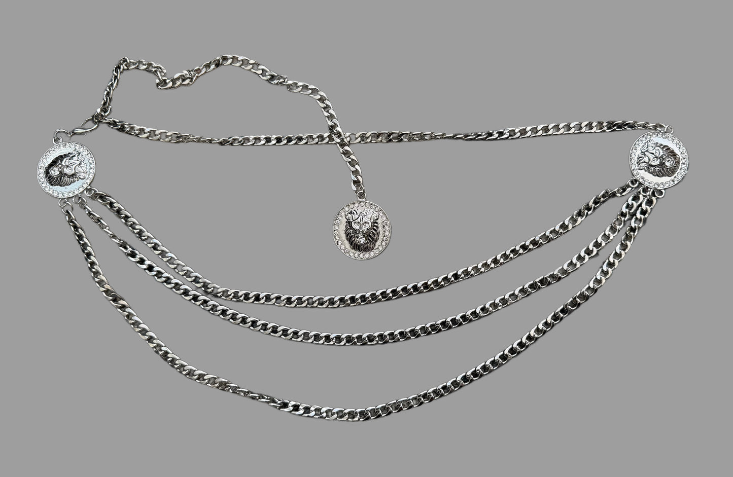 T Cinturón cadena versace plata