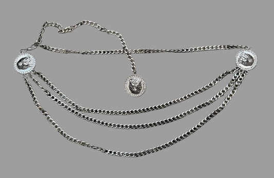 T Cinturón cadena versace plata