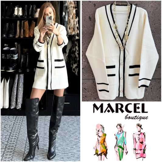Sweter largo perla perla