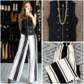 J pantalón rayas negro