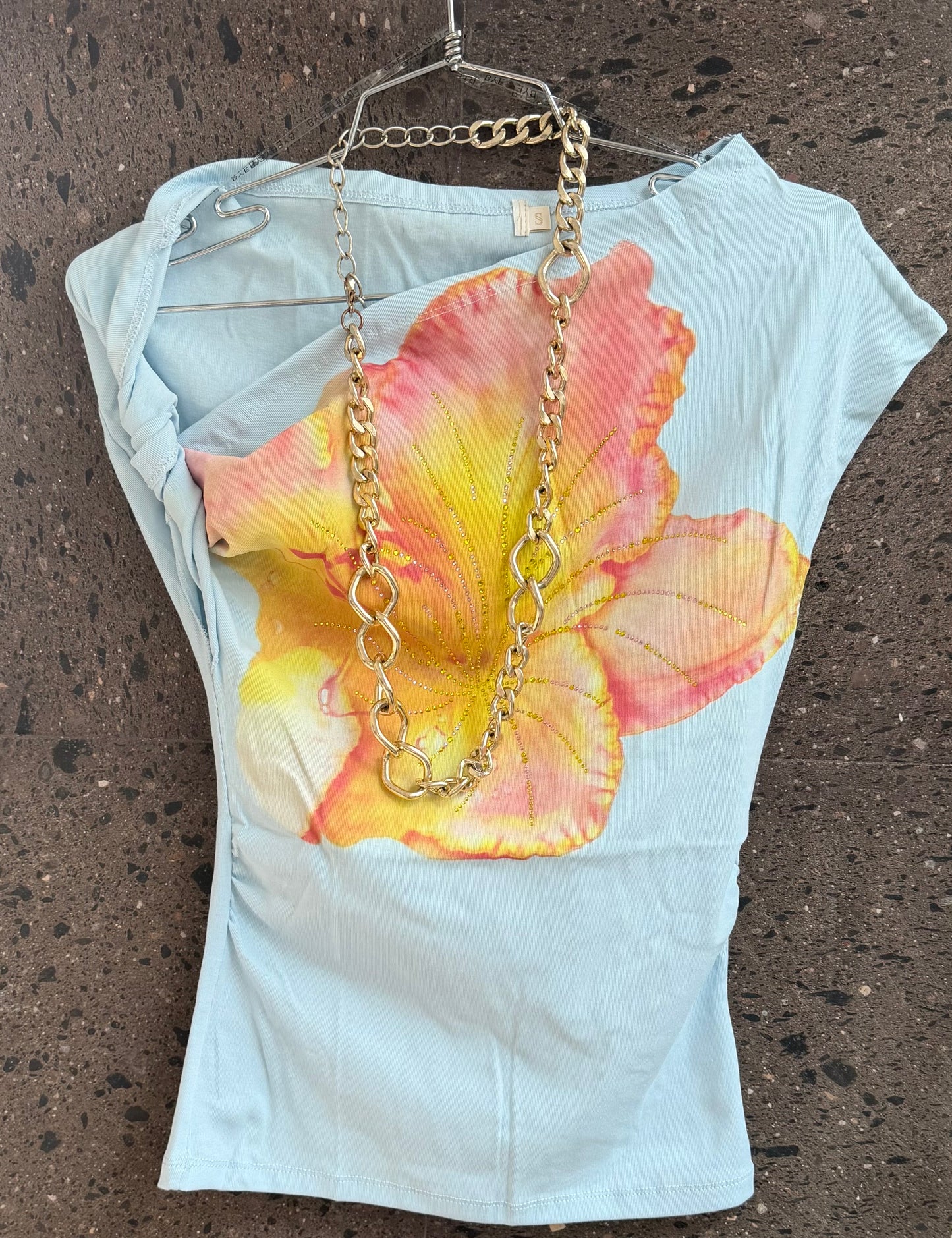 Blusa Likra hombro baby Blue