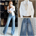 Camisa bolas raya stretch baby Blue