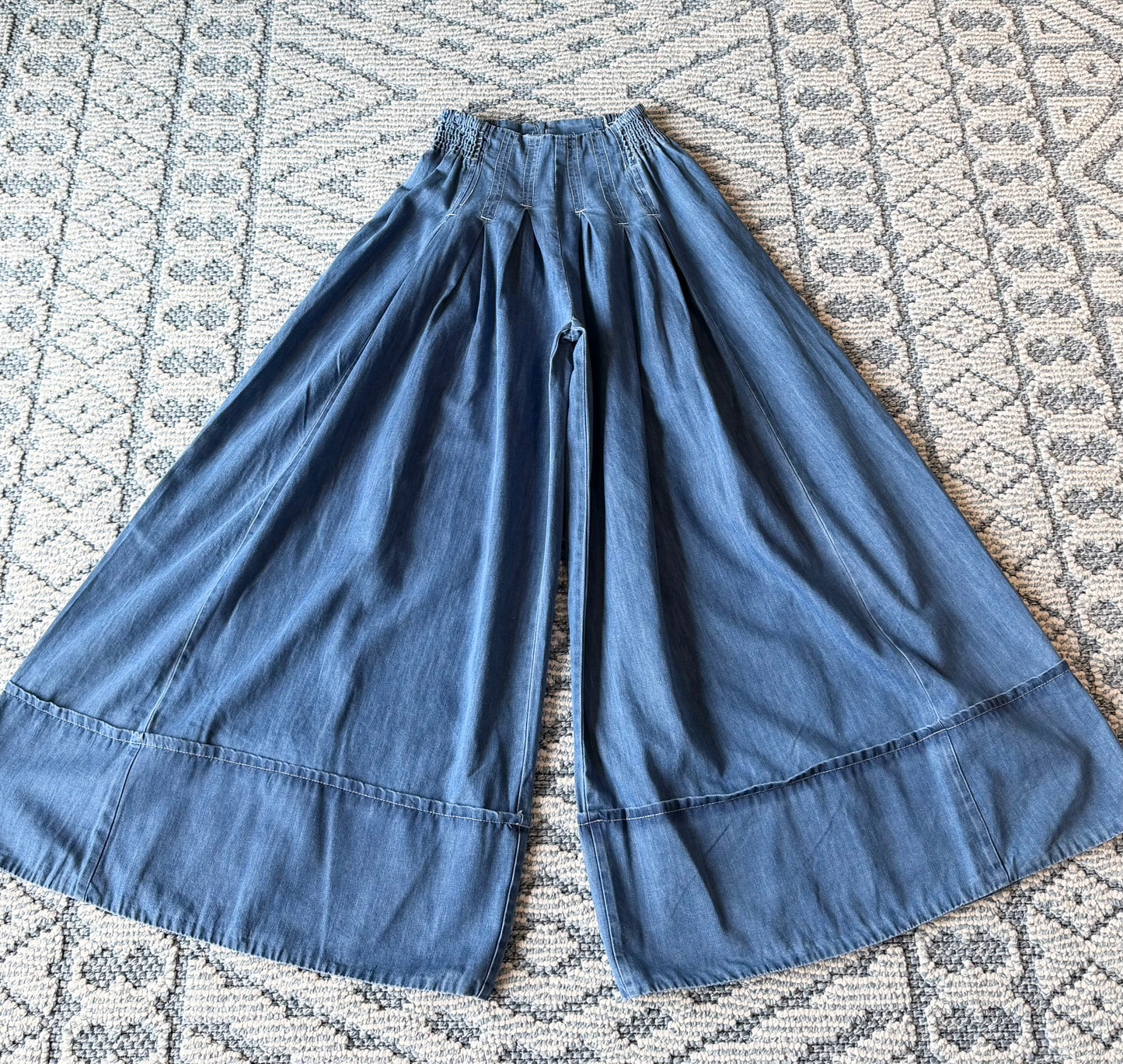 Jeans súper Wide resorte cintura