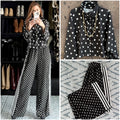 Bomber polka satinada negra