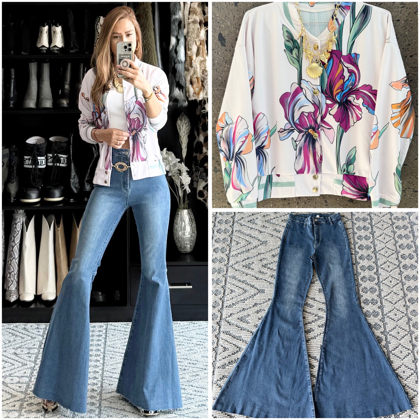 Bomber jacket orquídea lentejuela