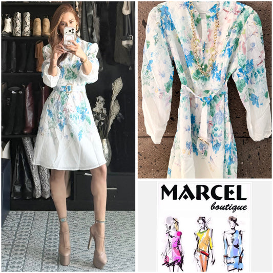 A Vestidos flores verdes