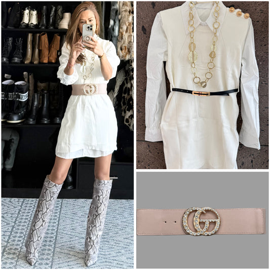 Camisa chaleco perla