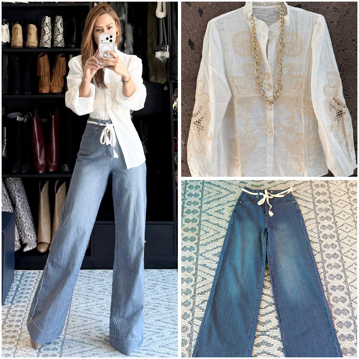 Jeans stripes stretch