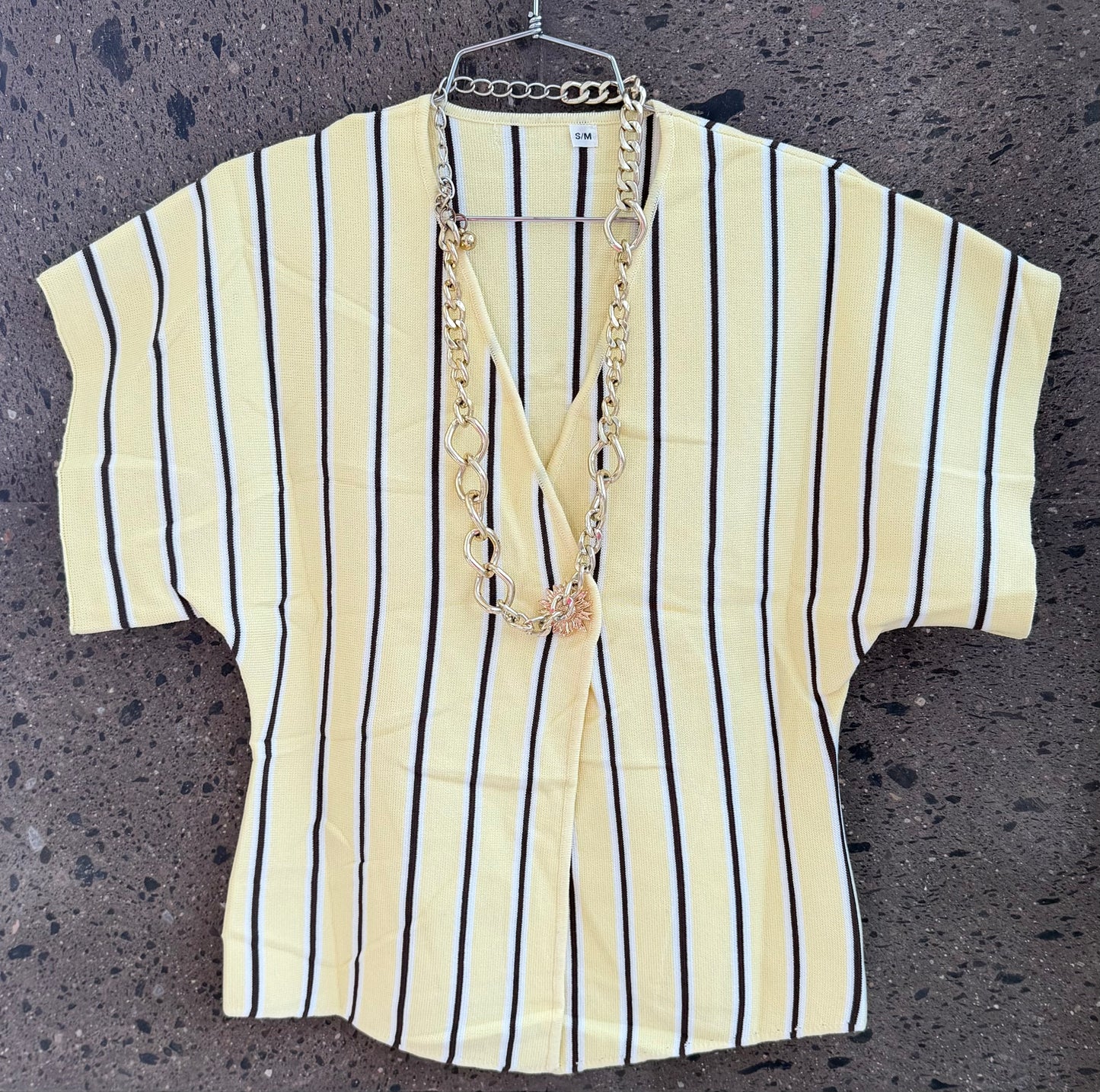 Blusa tejida rayas butter