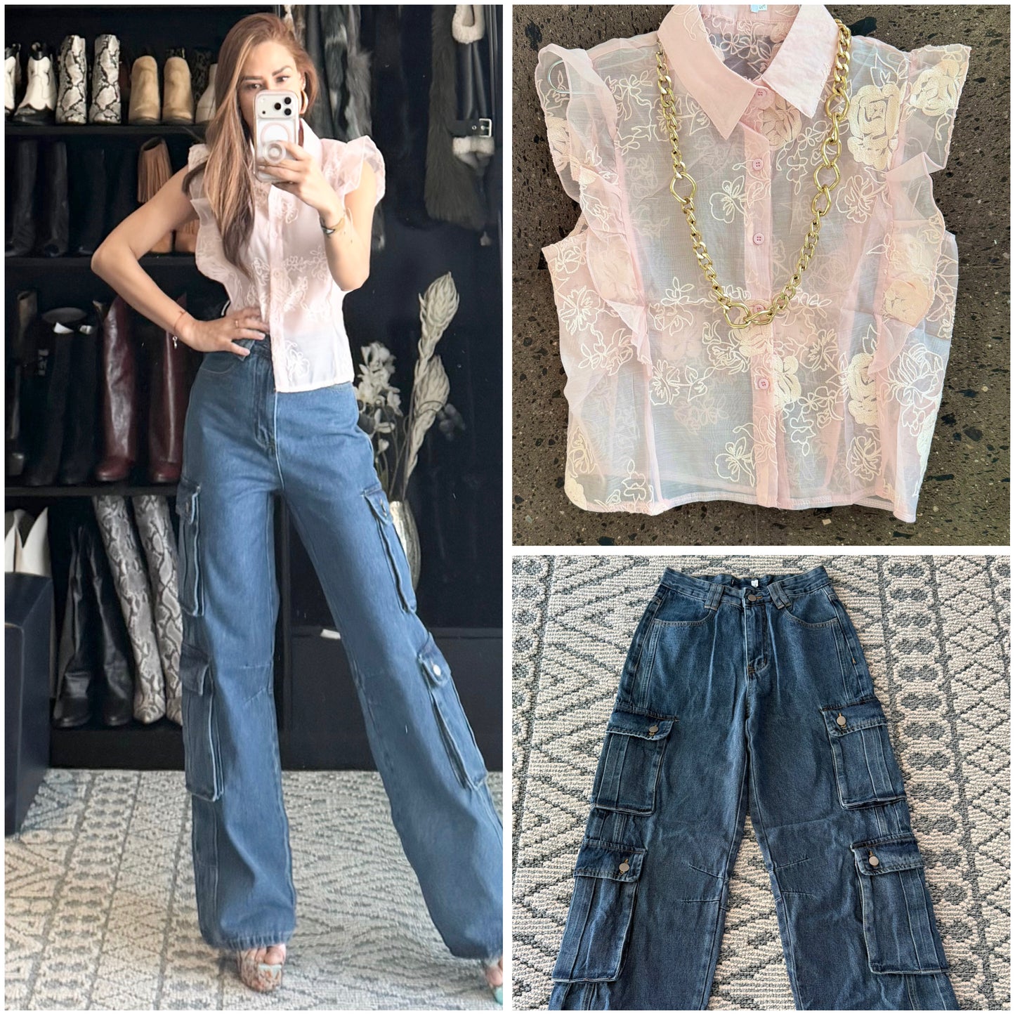 Blusa encaje baby Pink