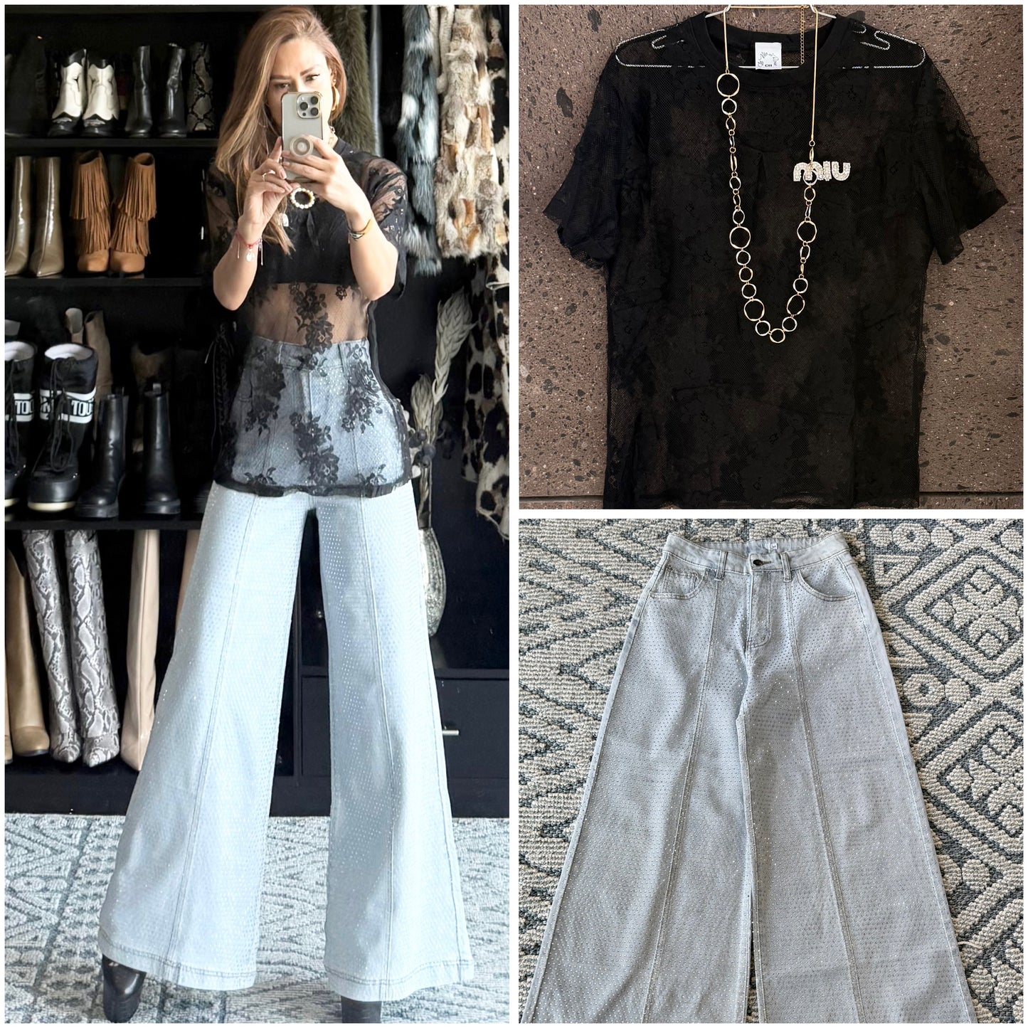 Blusa miu miu encaje