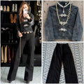 Jeans stretch flare black
