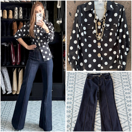Camisa polka negra